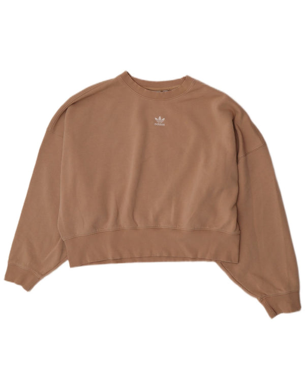 Γυναικεία φούτερ Adidas Crop Oversized Jumper UK 10 Small Beige