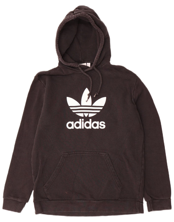 Adidas Mens Graphic Hoodie Jumper Medium Black Cotton
