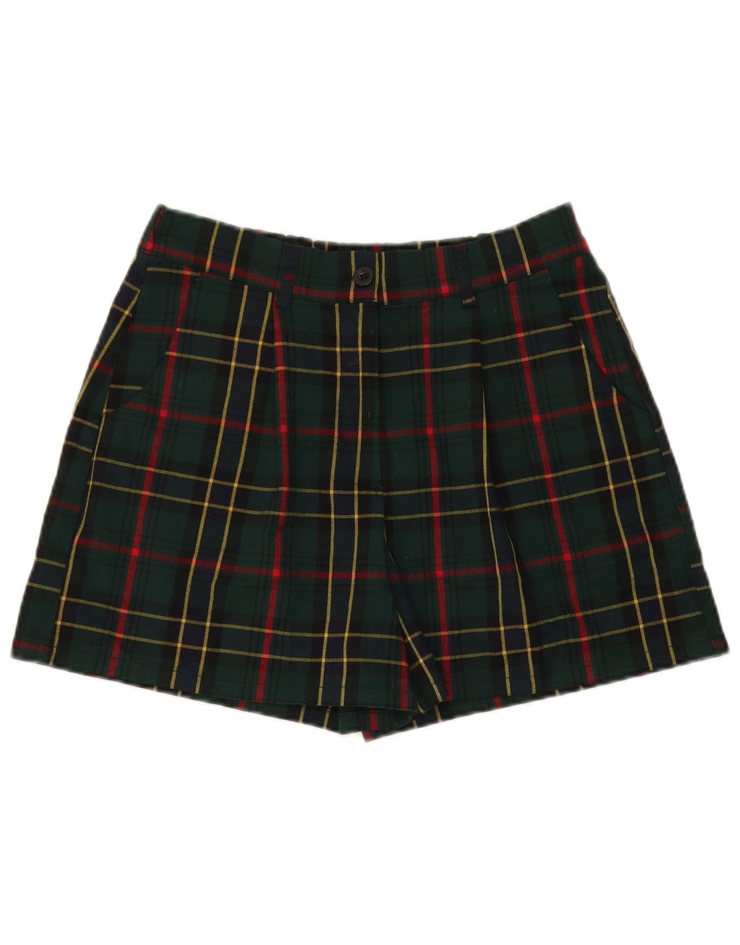 Nice & Chic Γυναικείο Σορτς Chino Μεγάλο W32 Green Check Polyester