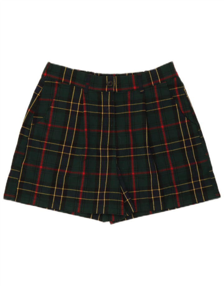 Nice & Chic Γυναικείο Σορτς Chino Μεγάλο W32 Green Check Polyester