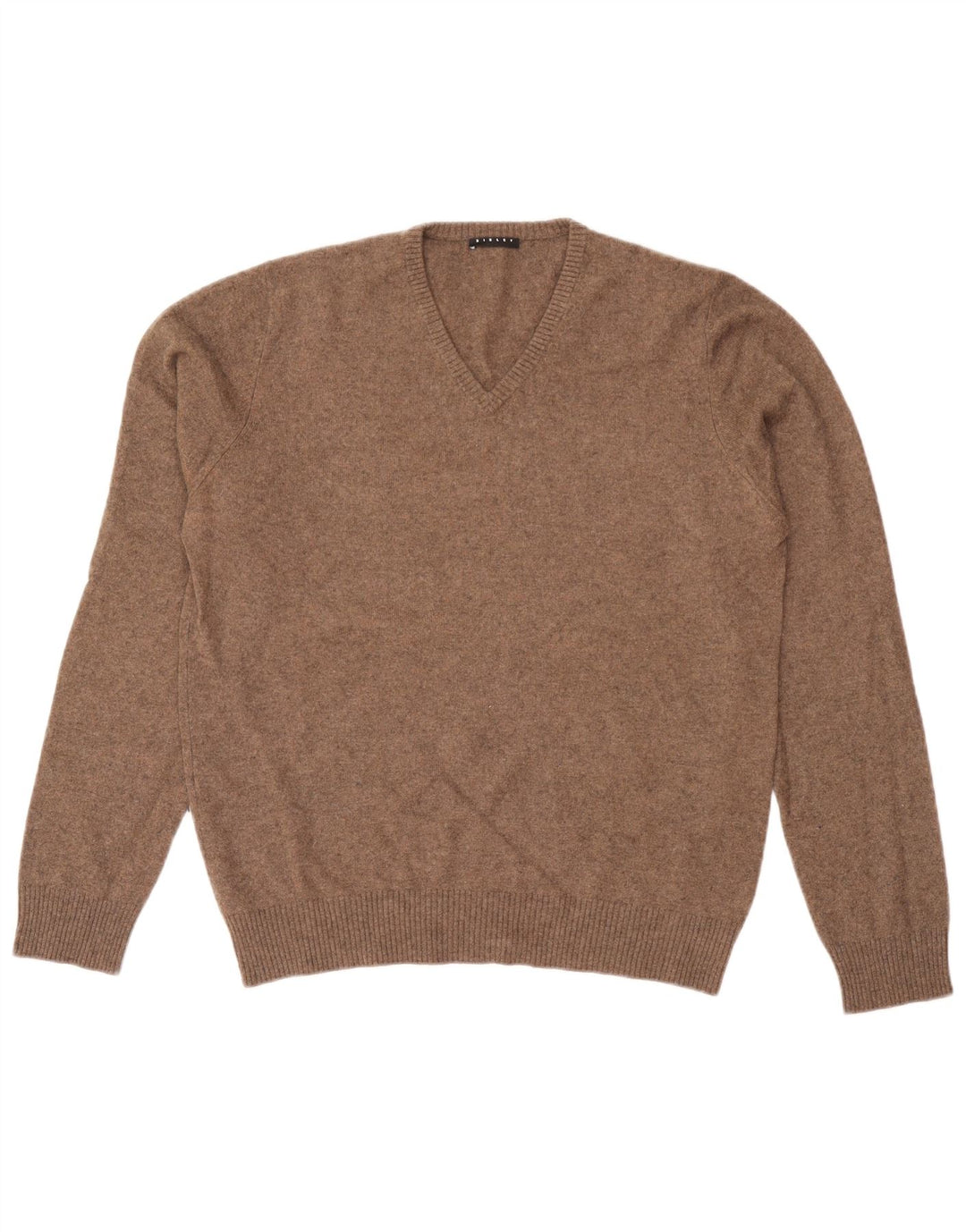 Γυναικείο πουλόβερ Sisley με V λαιμόκοψη UK 18 XL καφέ