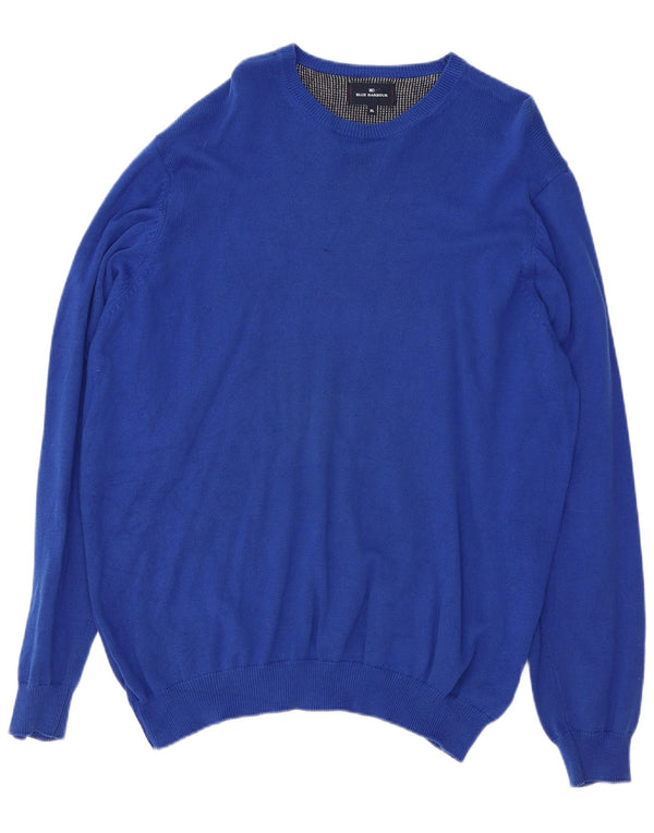 Ανδρικό πουλόβερ Marks & Spencer Blue Harbor Crew Neck Jumper XL Blue Cotton