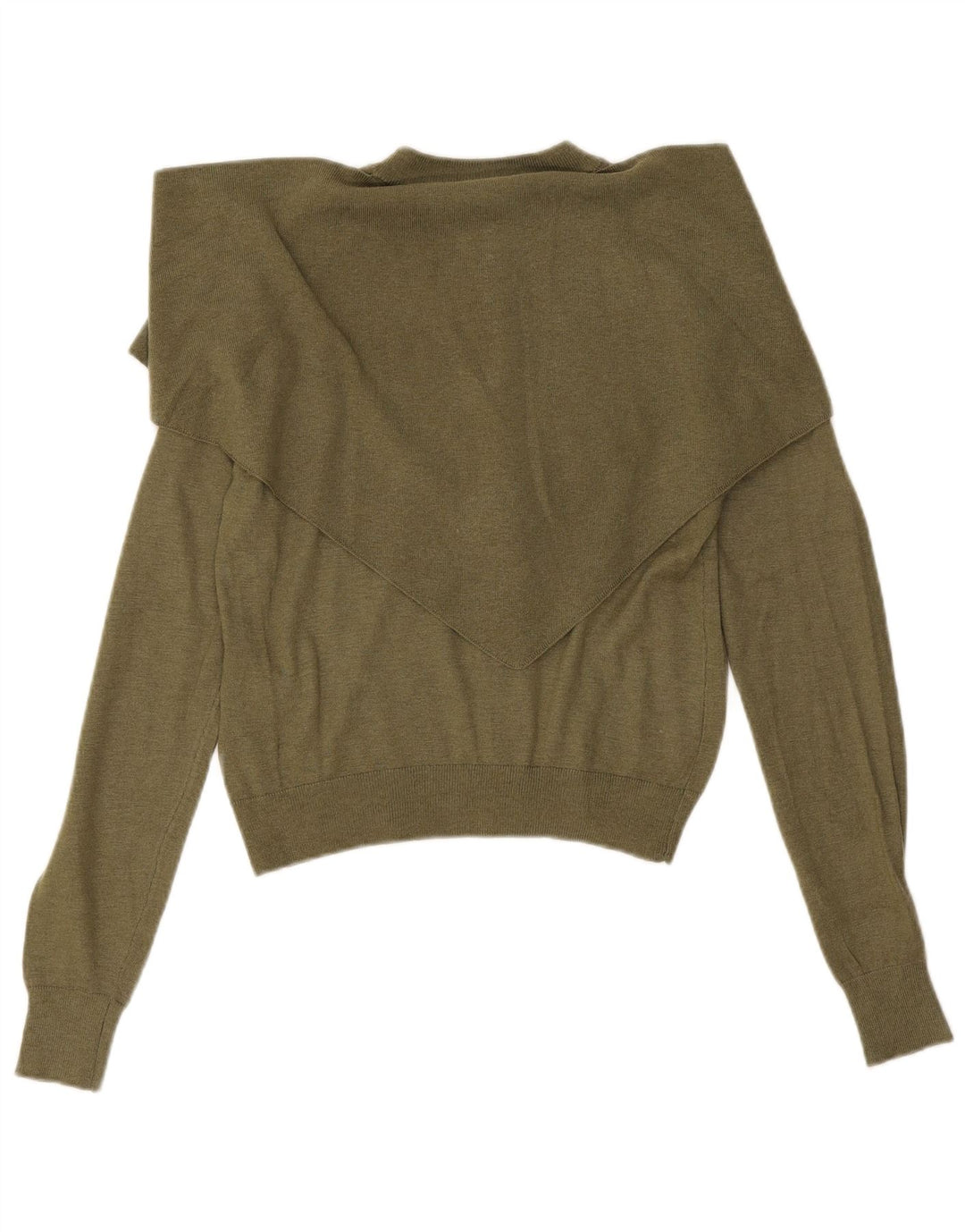 Zara Γυναικεία Ζακέτα Crop UK 10 Small Khaki Polyamide
