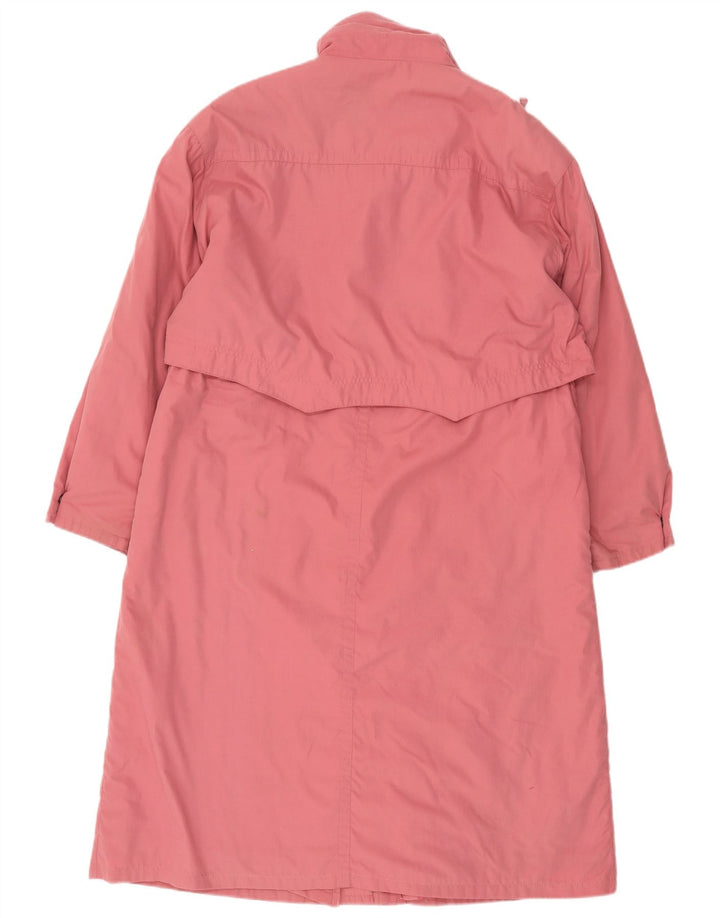 VINTAGE Γυναικεία Καμπαρντίνα Oversized UK 16 Large Pink Polyester
