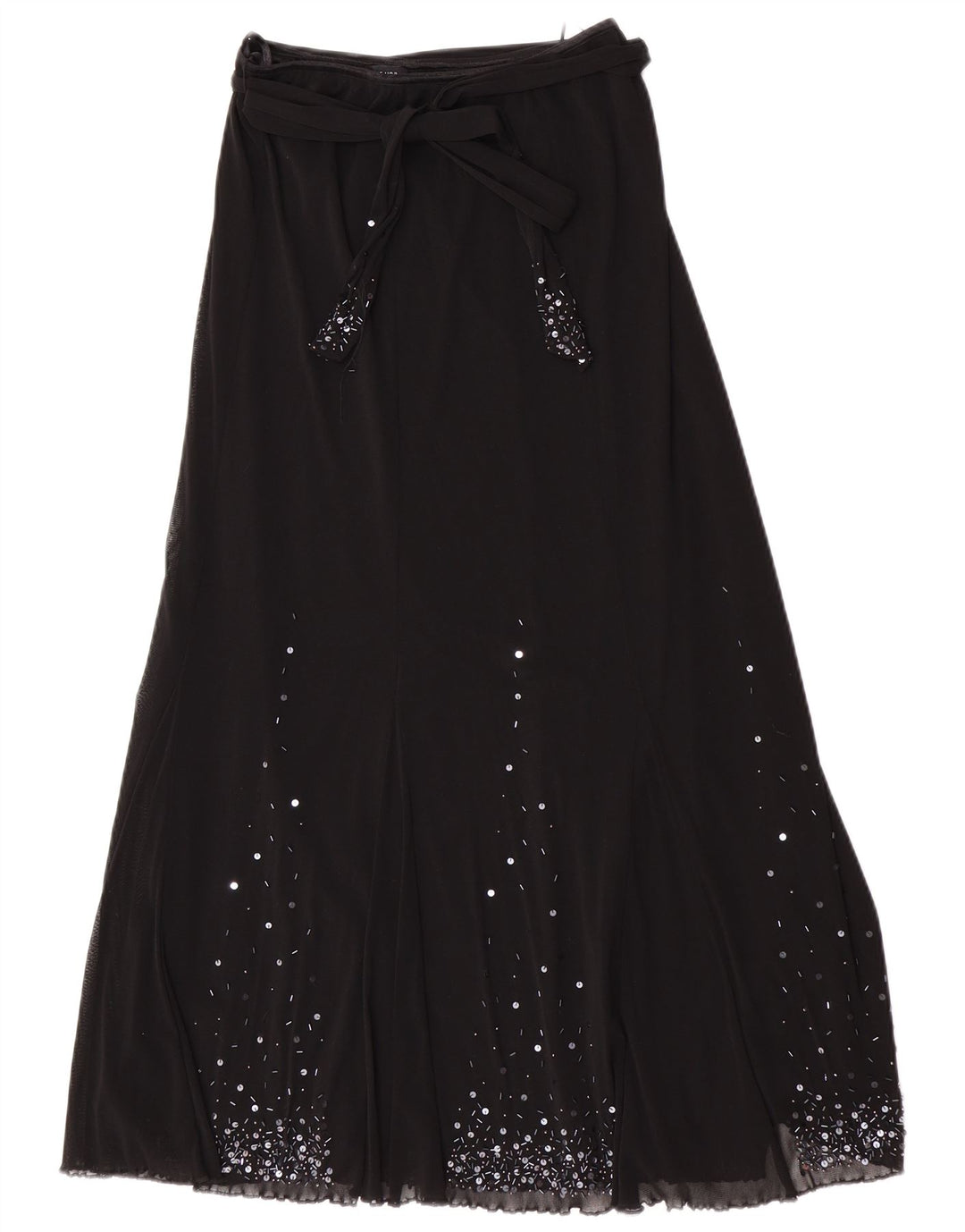 Per Una γυναικεία κανονική Maxi φούστα UK 12 Medium W28 Black Polyamide