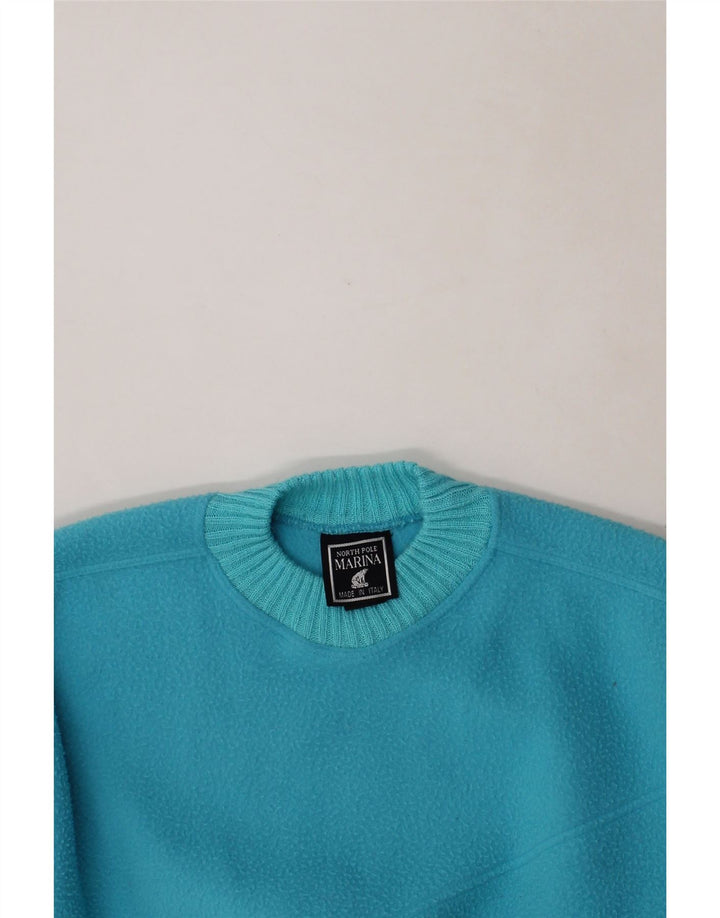 NORTH POLE Mens Fleece Jumper Large Turquoise Vintage North Pole and Second-Hand North Pole from Messina Hembry 