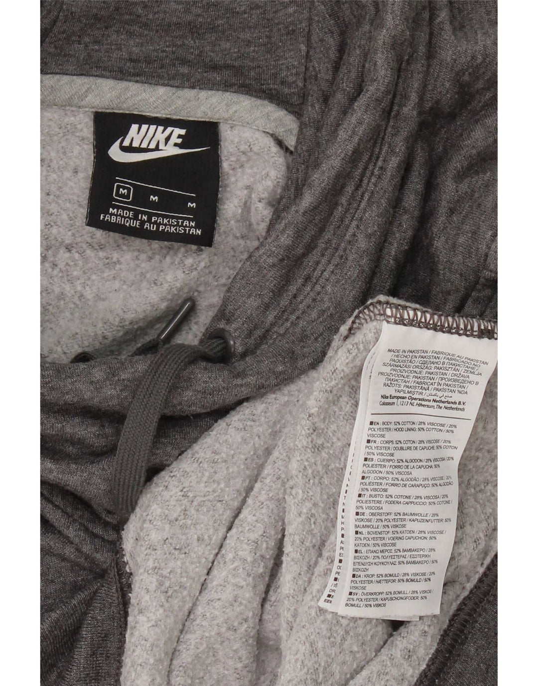 Nike γυναικείο φούτερ με κουκούλα UK 14 Βαμβακερό μεσαίο γκρι