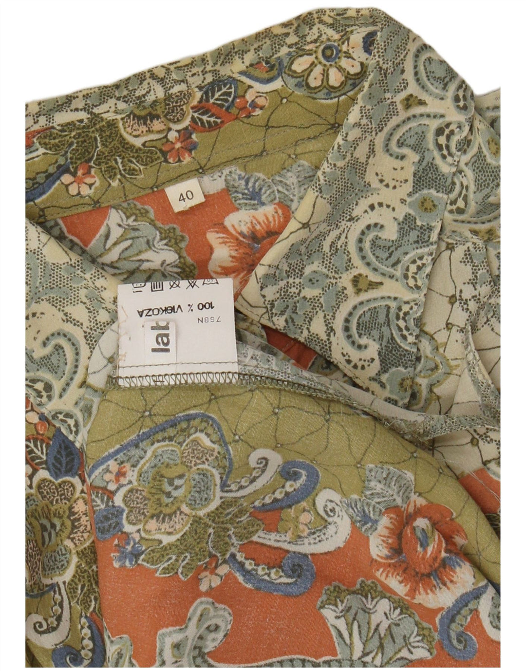 VINTAGE Γυναικείο πουκάμισο Oversized Μπλούζα EU 40 Medium πολύχρωμο Paisley