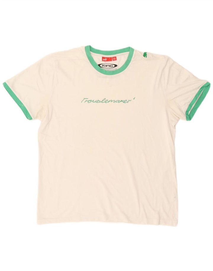Ανδρικό γραφικό T-Shirt Puma Top Large Λευκό