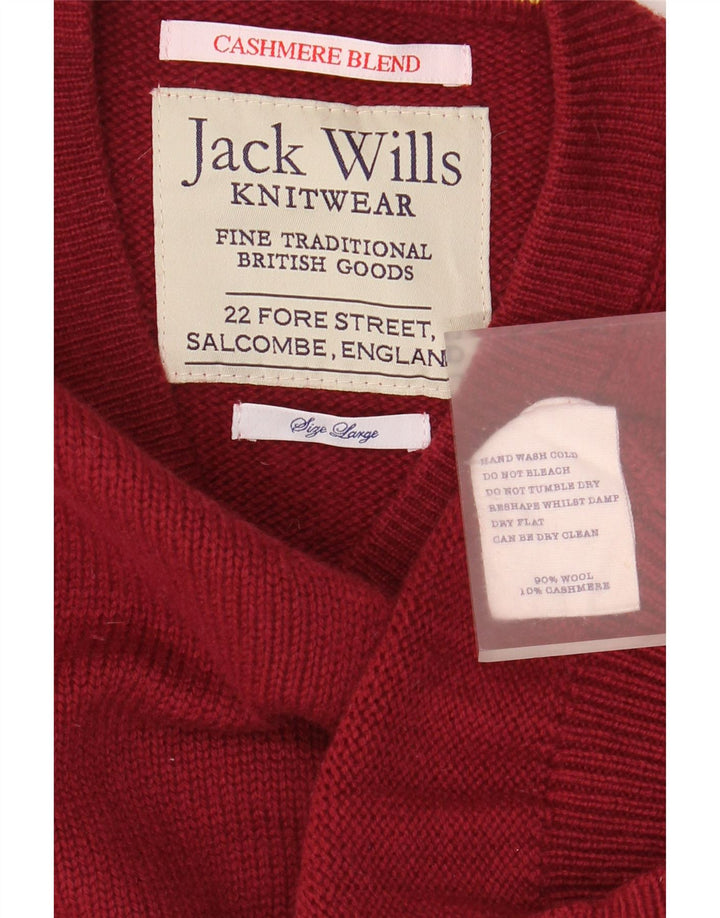 Jack Wills Ανδρικό γιλέκο Tank Top Large Maroon Wool