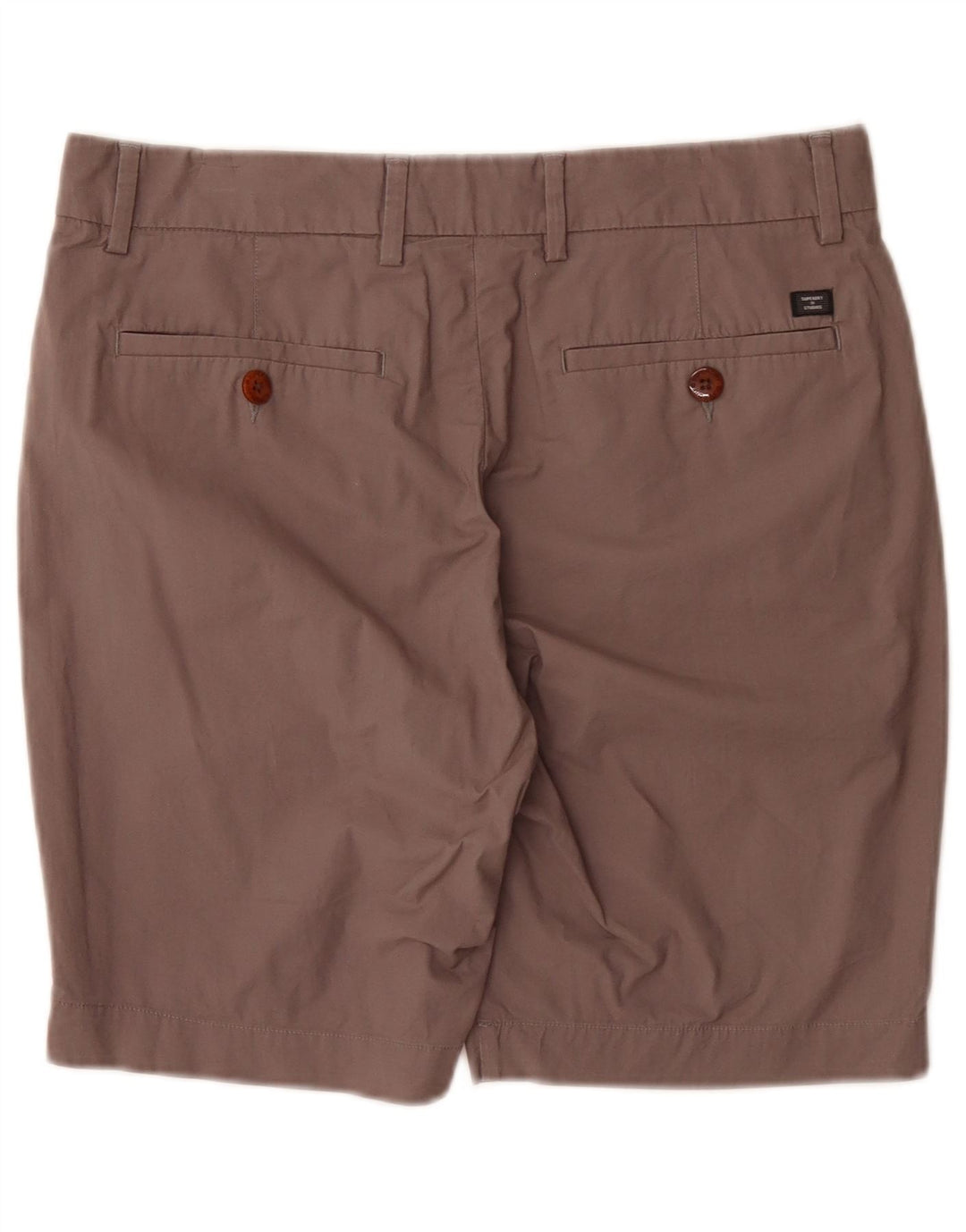 Ανδρικό κανονικό σορτς chino Superdry W32 μεγάλο καφέ βαμβακερό