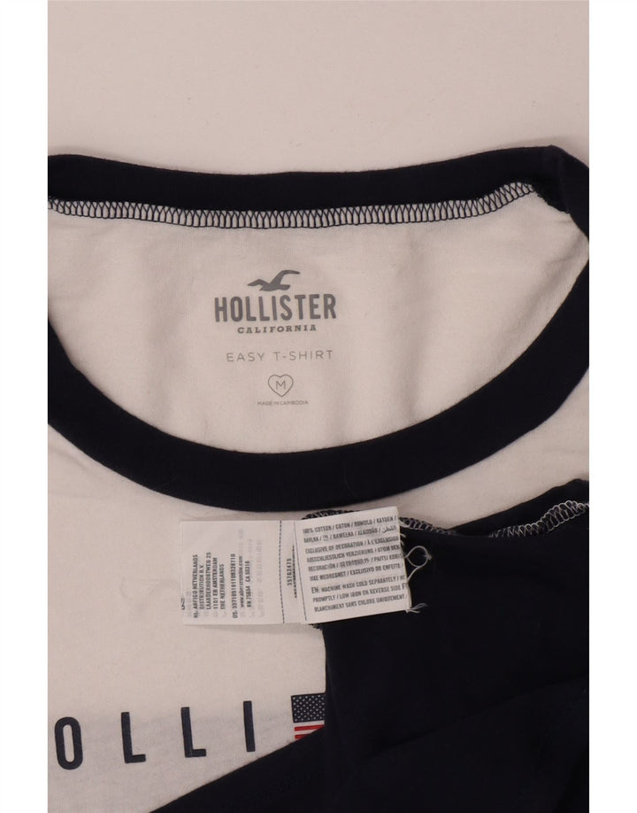 Γυναικείο γραφικό μπλουζάκι Hollister Crop Top Medium Navy Blue Colourblock