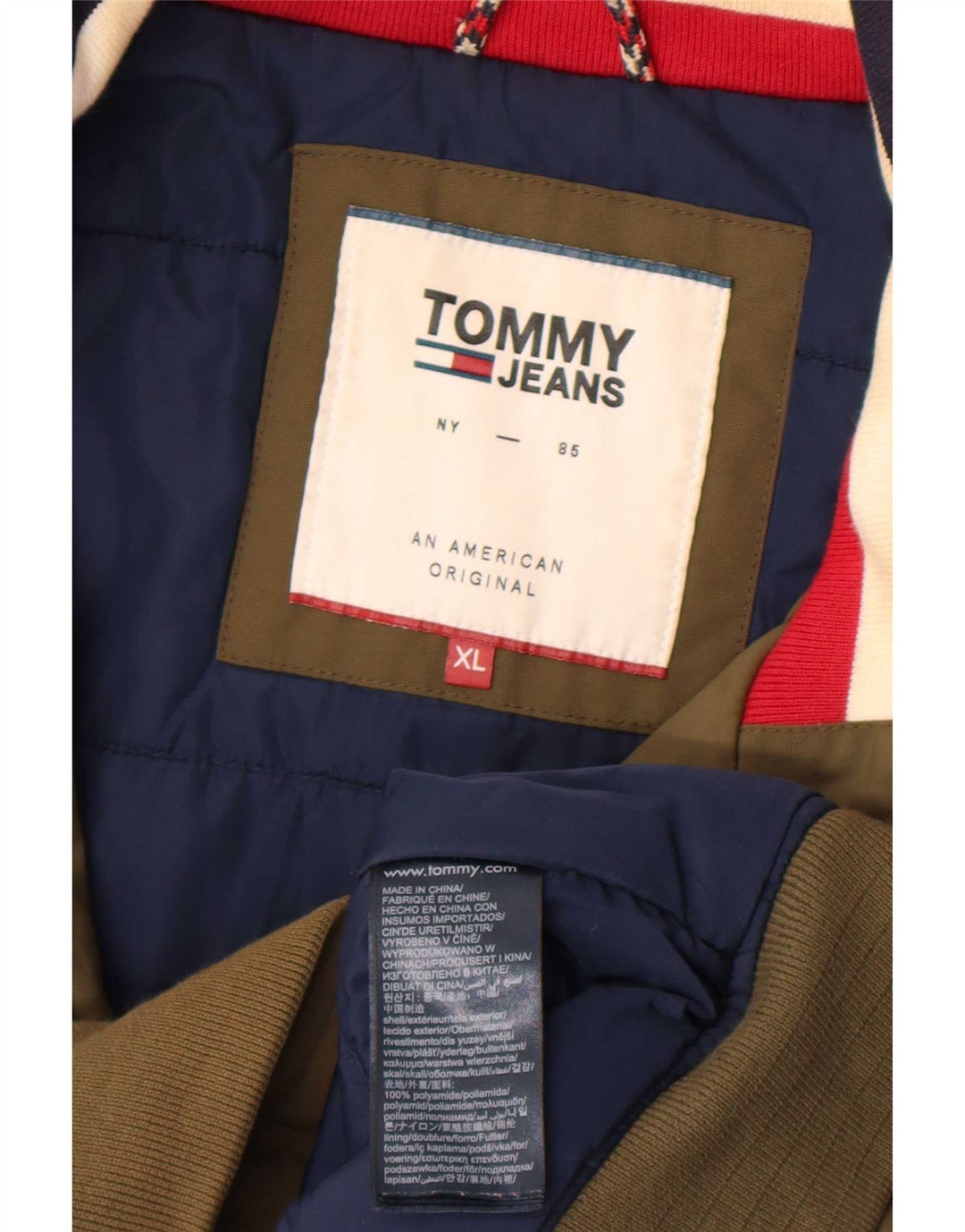 Ανδρικό μπουφάν Tommy Hilfiger UK 42 XL Khaki Polyamide
