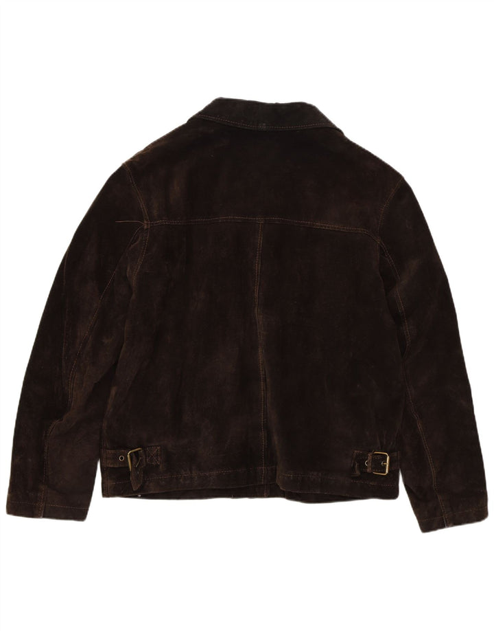 Γυναικείο Suede Jacket VINTAGE IT 46 Large Brown Δερμάτινο