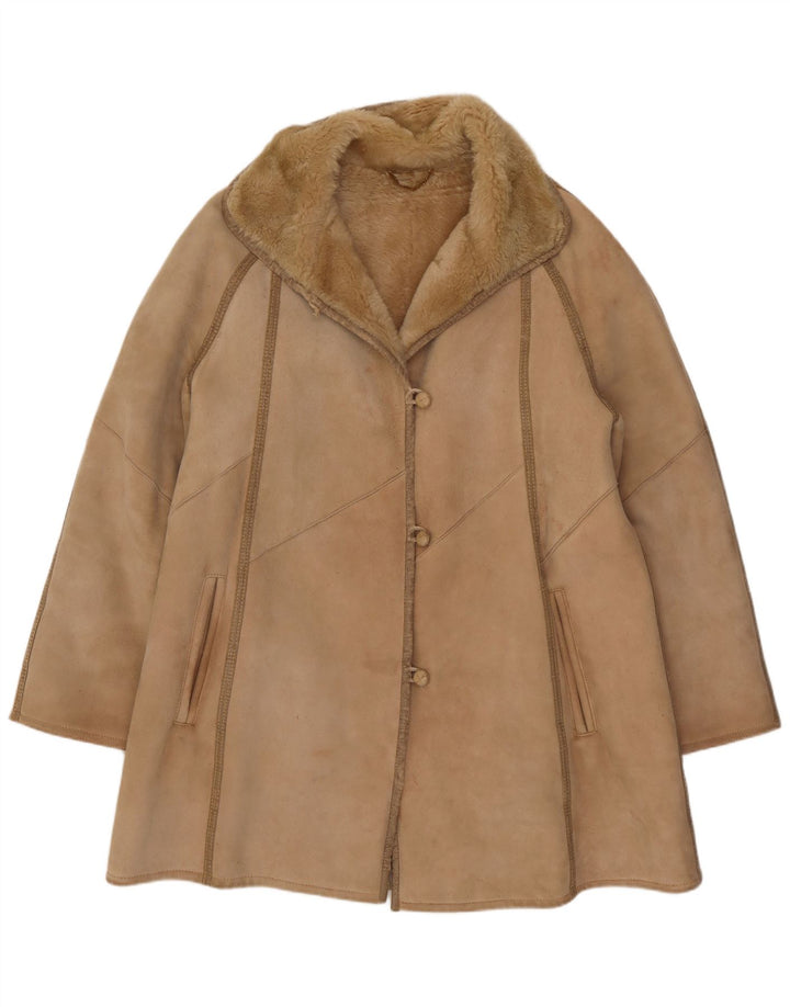 Γυναικείο παλτό VINTAGE Shearling IT 46 Large Beige Shearling