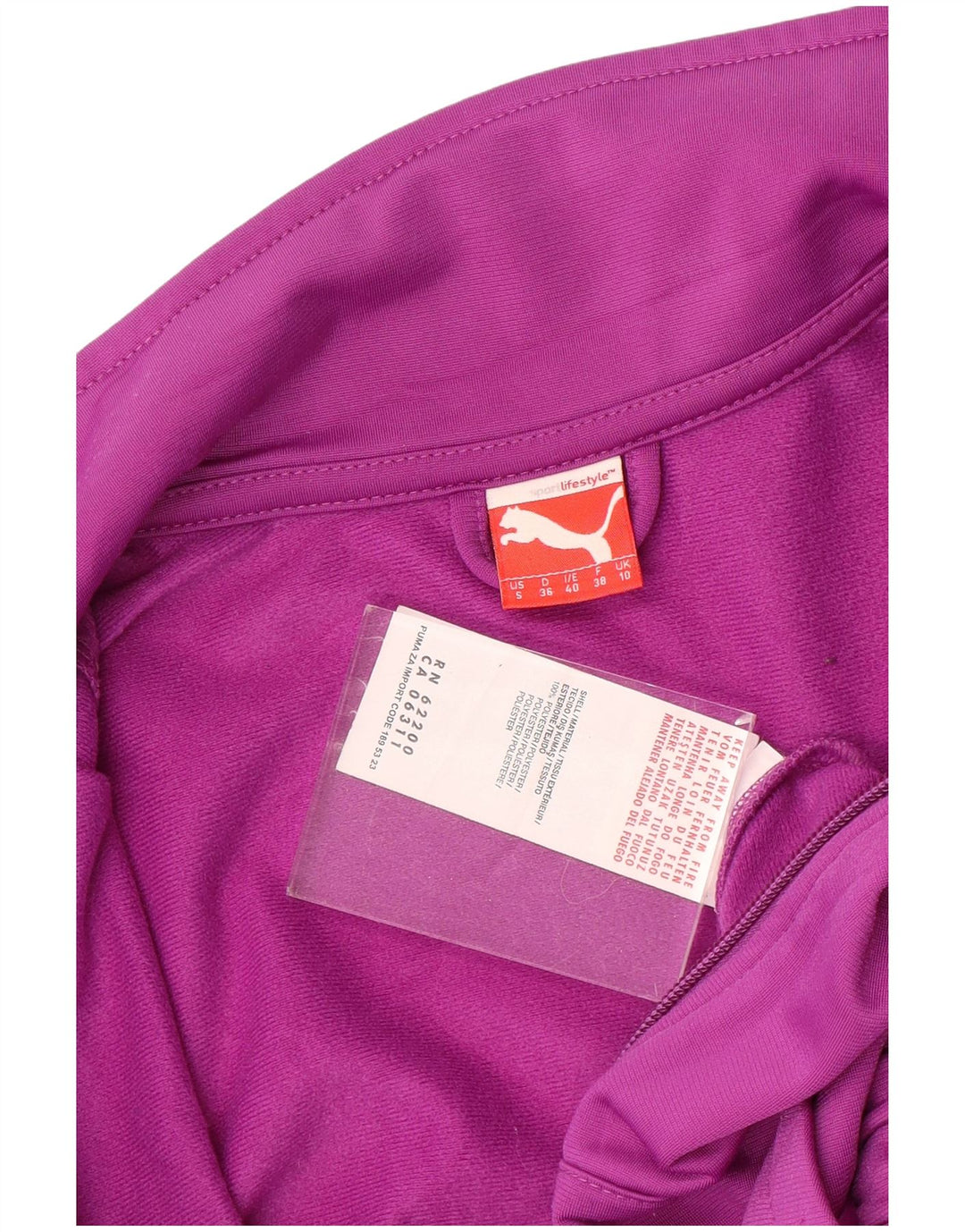 Puma Γυναικεία αθλητική φόρμα Top Jacket UK 10 Small Pink Polyester
