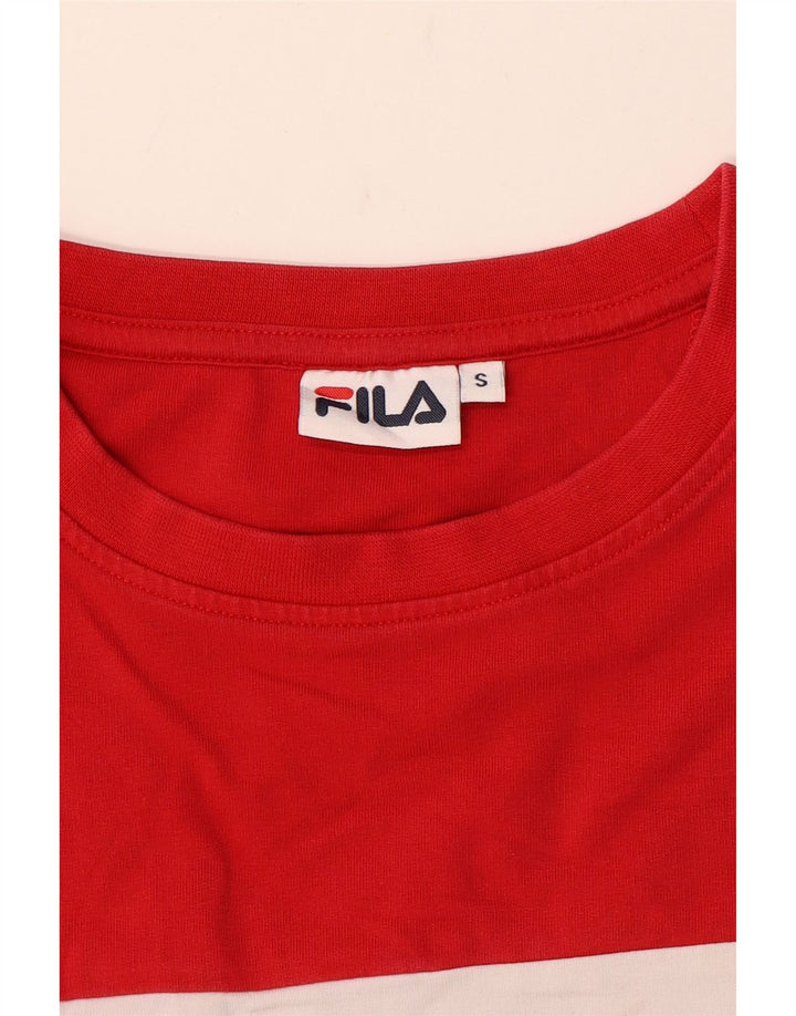 Γυναικείο γραφικό φούτερ Fila Jumper UK 10 Small Red Colourblock