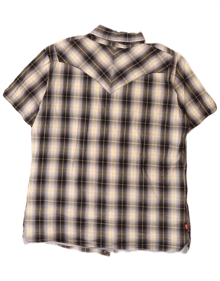 Ανδρικό κοντομάνικο πουκάμισο Levi's Small Grey Check Cotton