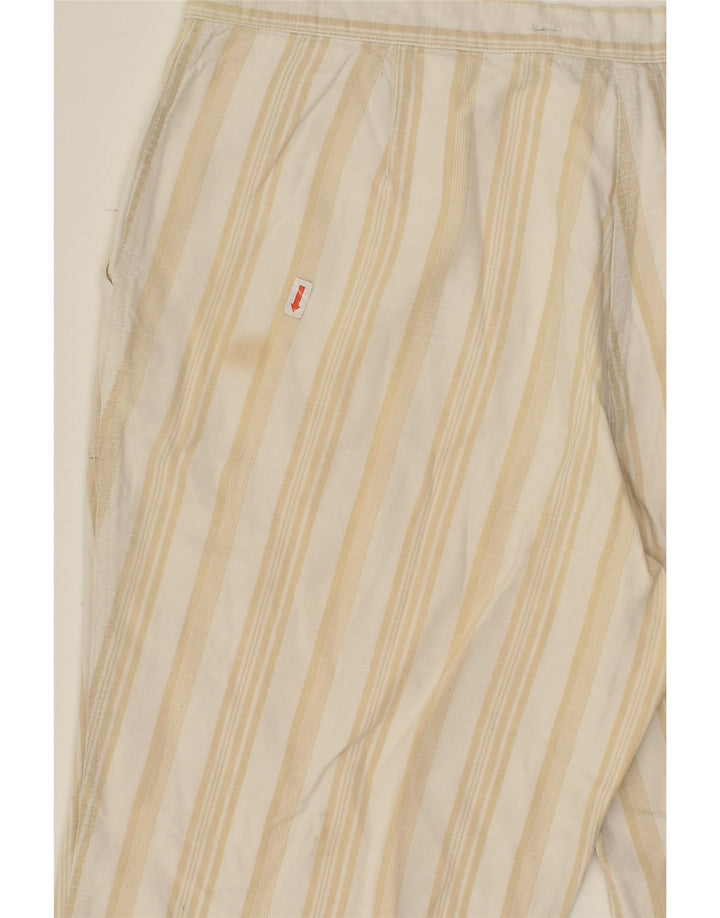BEST COMPANY Womens Chino Shorts IT 48 XL W34 Beige Striped | Vintage Best Company | Thrift | Second-Hand Best Company | Used Clothing | Messina Hembry 