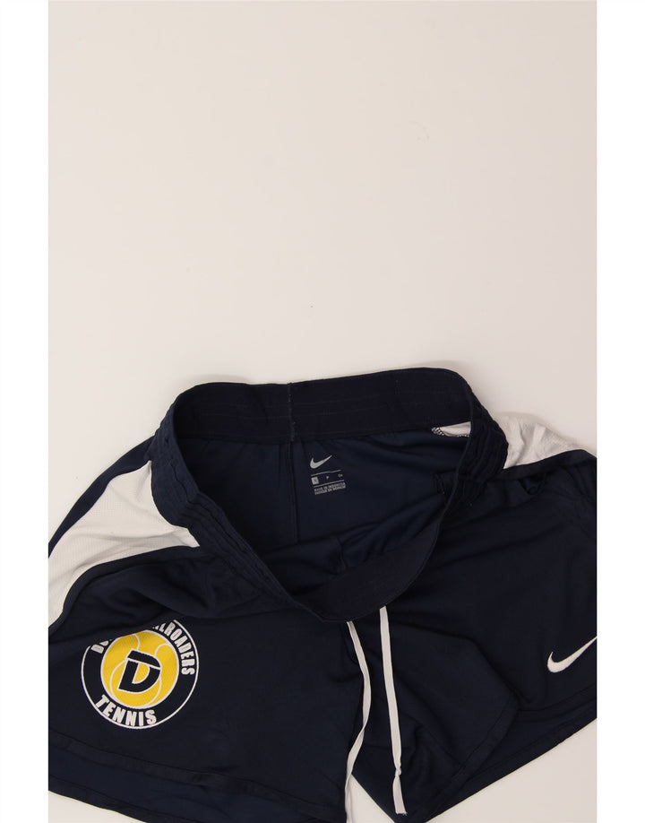 NIKE Mens Sport Shorts Small Navy Blue Colourblock Polyester Vintage Nike and Second-Hand Nike from Messina Hembry 