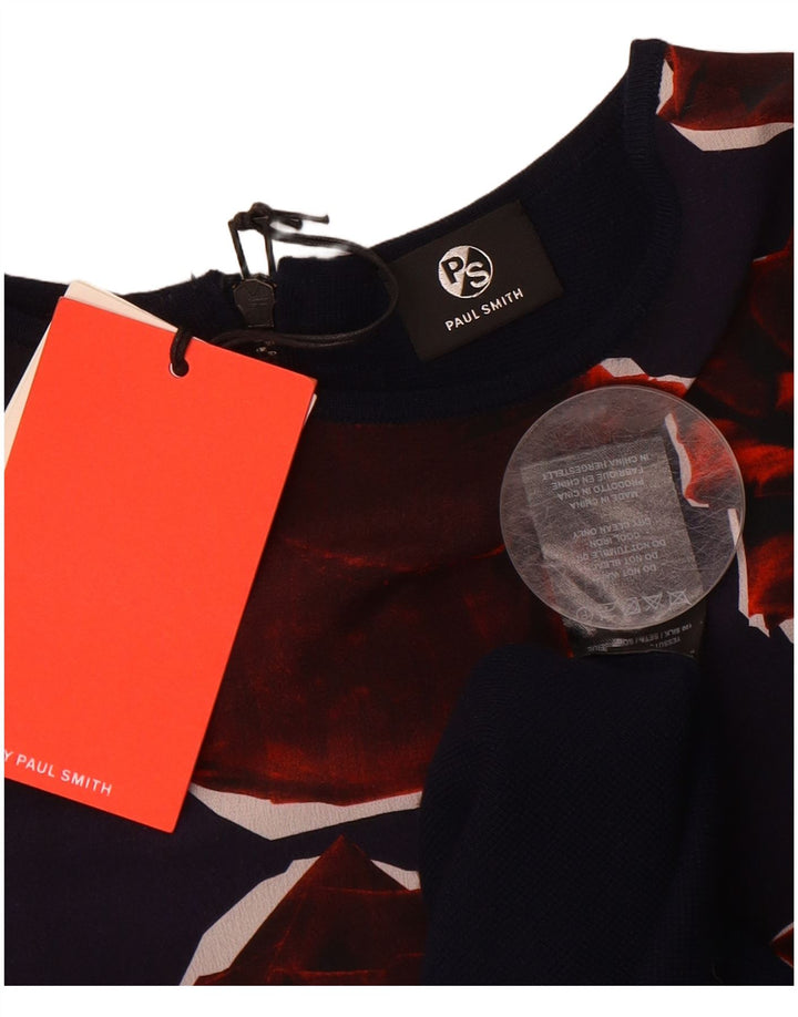 PAUL SMITH Womens Sleeveless Basic Dress UK 18 XL Navy Blue Wool