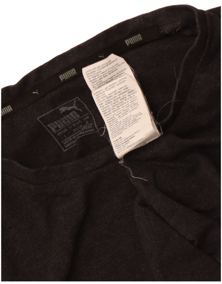 Ανδρικό γραφικό T-Shirt Puma Top Larg γκρι βαμβακερό