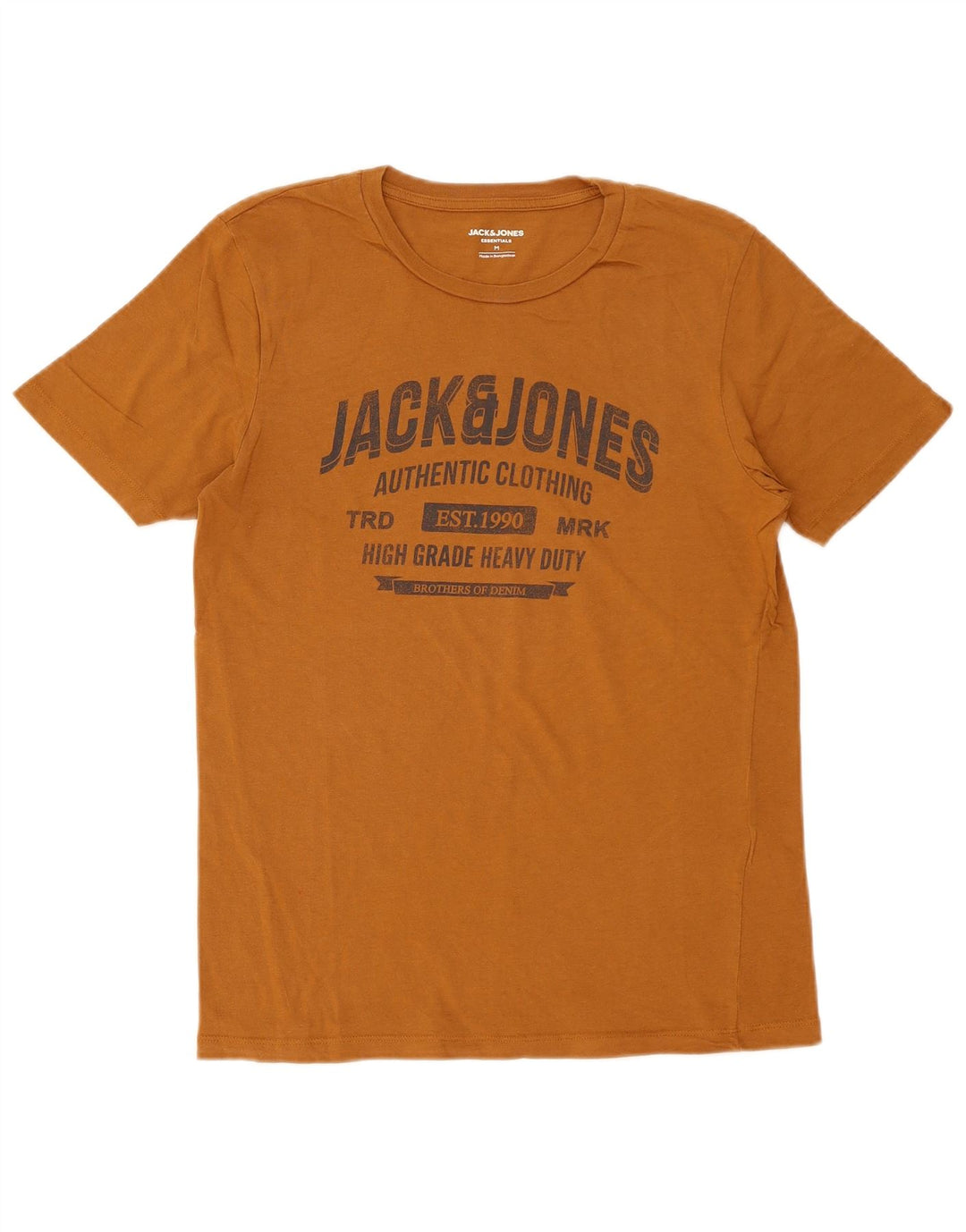 Jack & Jones Ανδρικό γραφικό T-Shirt Top Μεσαίο καφέ βαμβακερό