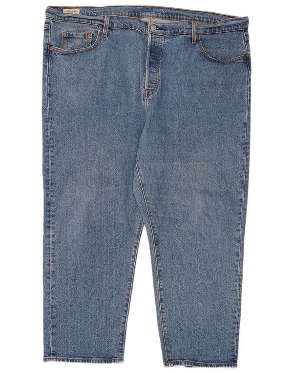 Levi's Womens 501 Straight Cropped Jeans US 22 4XL W44 L26 Blue Cotton