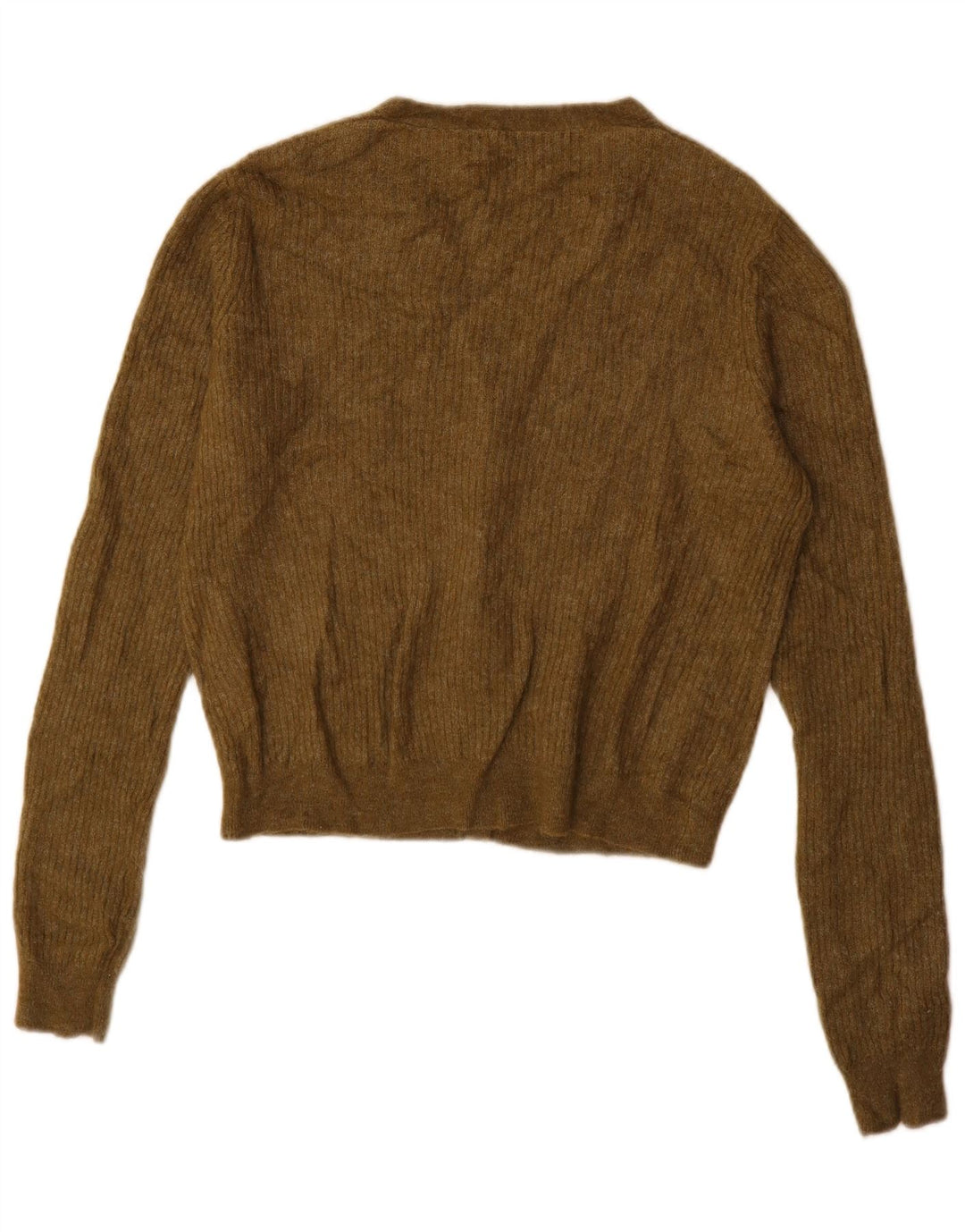 Zara Γυναικεία Ζακέτα UK 16 Large Khaki Polyamide