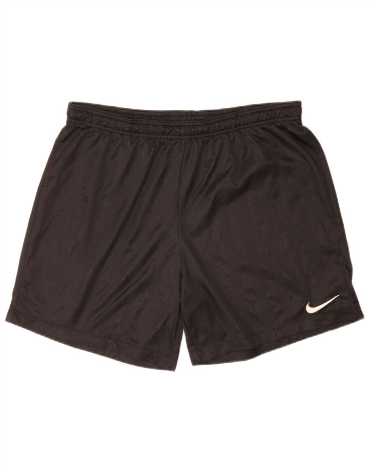 Ανδρικό αθλητικό σορτς Nike μεγάλο μαύρο ριγέ πολυεστέρα