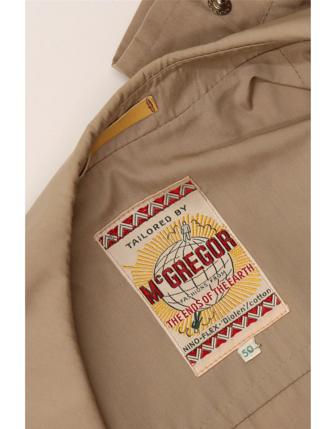 MacGregor Ανδρικό Bomber Jacket IT 50 Large Beige Βαμβακερό