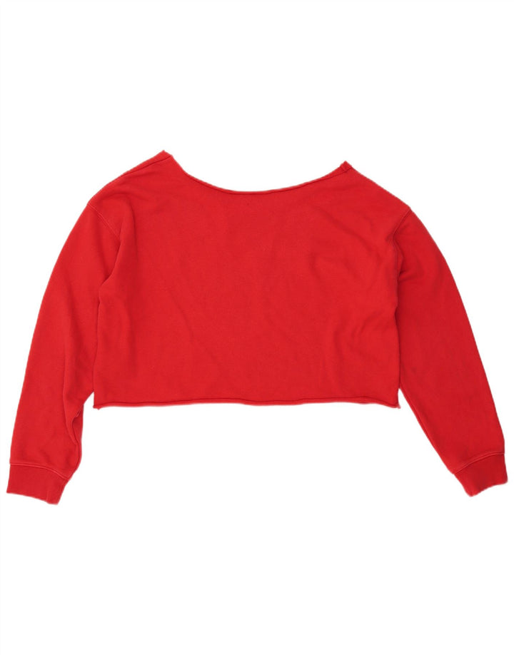 Γυναικείο γραφικό φούτερ LEVI'S Oversized Crop Jumper UK 6 XS Red Cotton