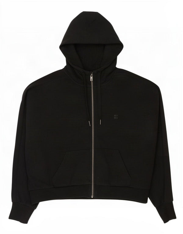Sweaty Betty Γυναικείο πουλόβερ με κουκούλα με φερμουάρ UK 16 μεγάλο βαμβακερό