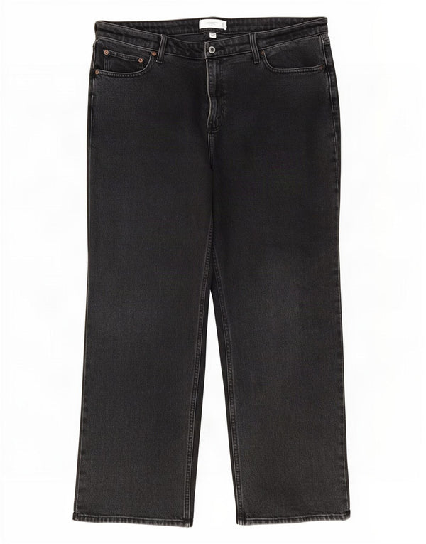 Abercrombie & Fitch Womens Curve Straight Jeans UK 16 Large W33 L28 Grey