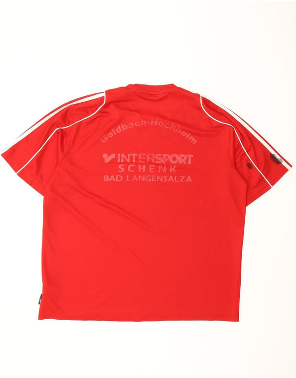 Ανδρικό γραφικό T-Shirt ADIDAS Climalite Top XL Red Polyester