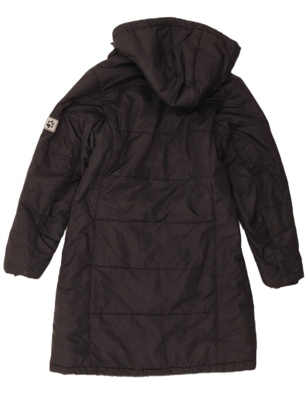 Jack Wolfskin Γυναικείο παλτό με κουκούλα UK 10 μικρό μαύρο πολυεστέρα