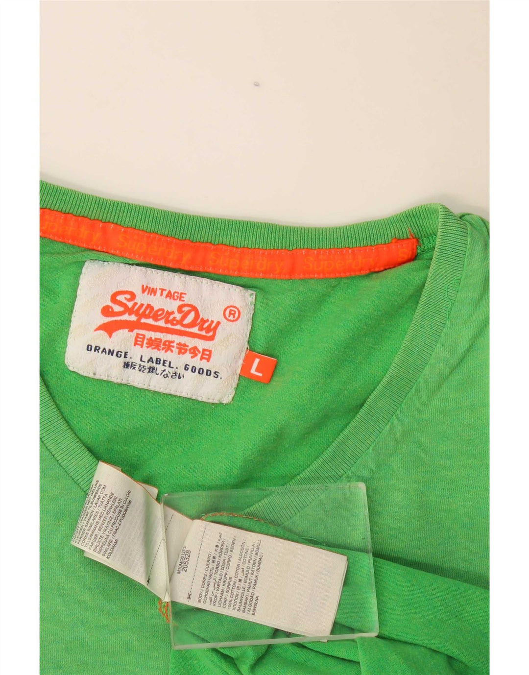 Ανδρικό μπλουζάκι Superdry Top μεγάλο πράσινο βαμβακερό