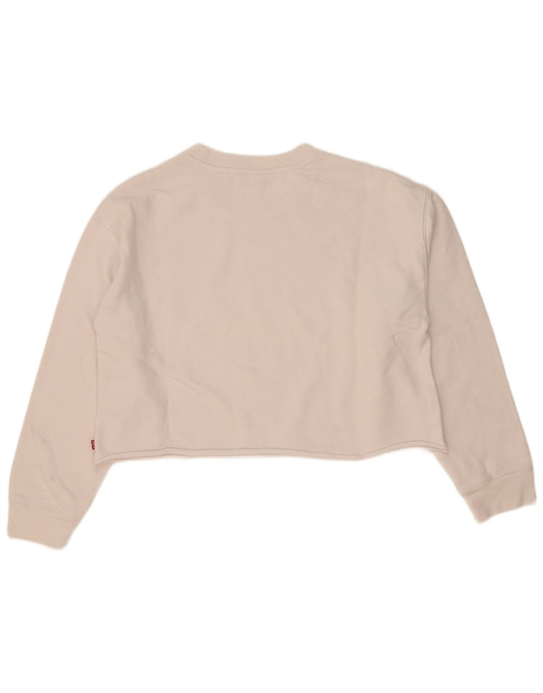Γυναικεία Levi's Oversized Crop Graphic Φούτερ Jumper UK 10 Small White