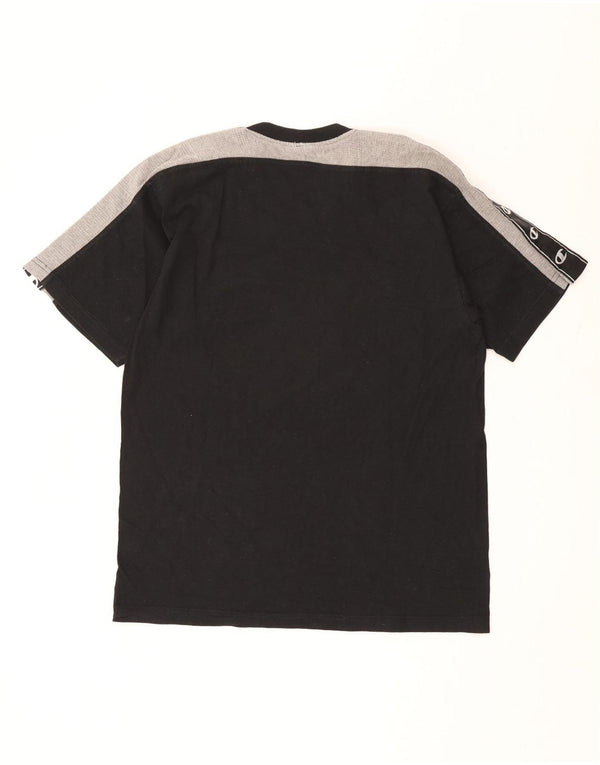 Ανδρικό γραφικό T-Shirt Champion Top Large Black Colourblock