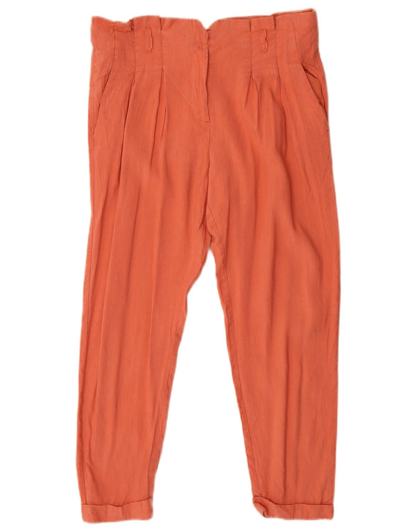 Topshop Γυναικείο κομμένο παντελόνι UK 12 Medium W30 L25 Πορτοκαλί