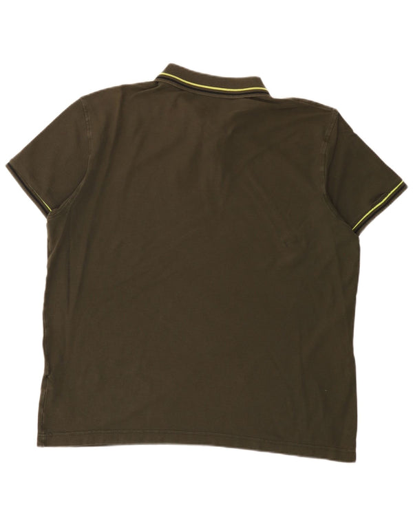 Lotto Mens Life's Polo Shirt 2XL Χακί Βαμβακερό