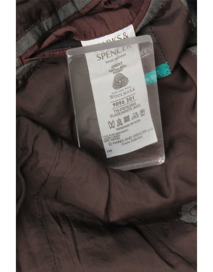 Marks & Spencer Ανδρικό σακάκι blazer UK 42 μεγάλο γκρι μαλλί