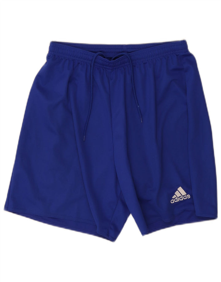 Ανδρικό αθλητικό σορτς Adidas Climalite από μεσαίο μπλε πολυεστέρα