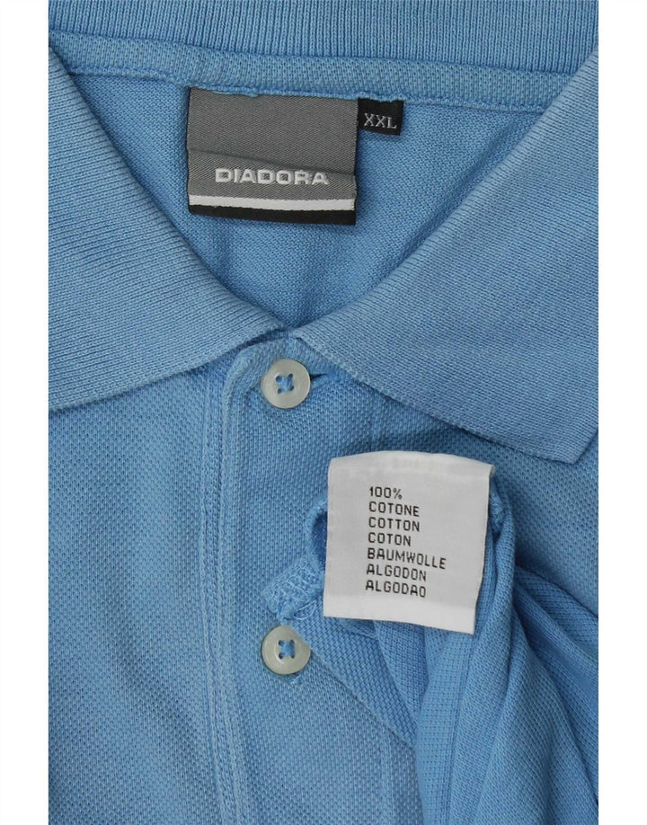 Ανδρικό πουκάμισο πόλο Diadora 2XL Μπλε βαμβακερό