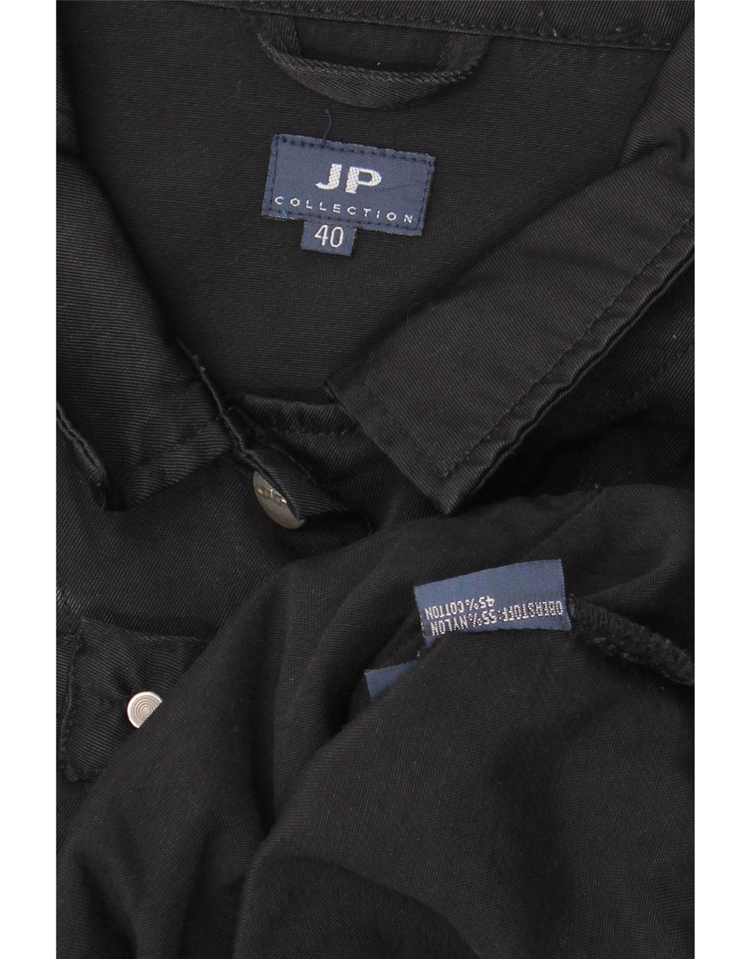 JP COLLECTION Γυναικείο Crop Bomber Jacket EU 40 Medium Black Nylon