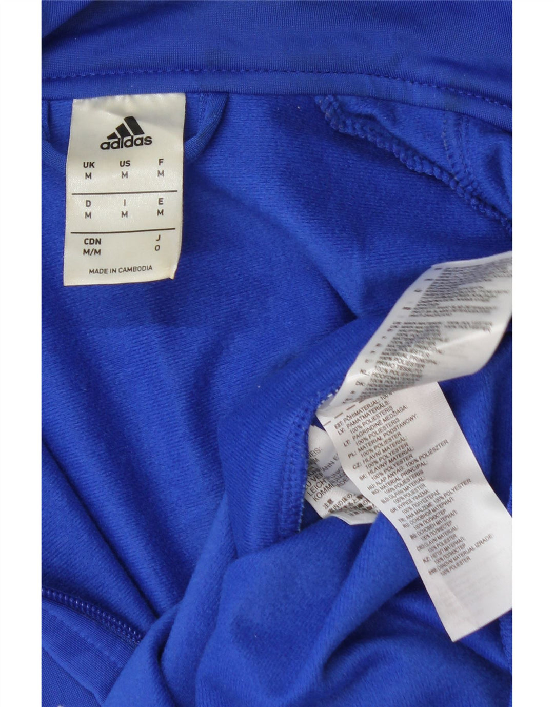 Ανδρική φόρμα ADIDAS Μπουφάν μεσαίου μπλε πολυεστέρα