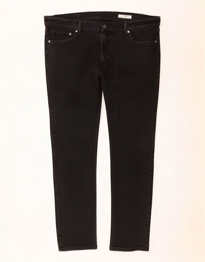 Marks & Spencer Ανδρικό Slim Jeans W40 L31 Μαύρο βαμβακερό