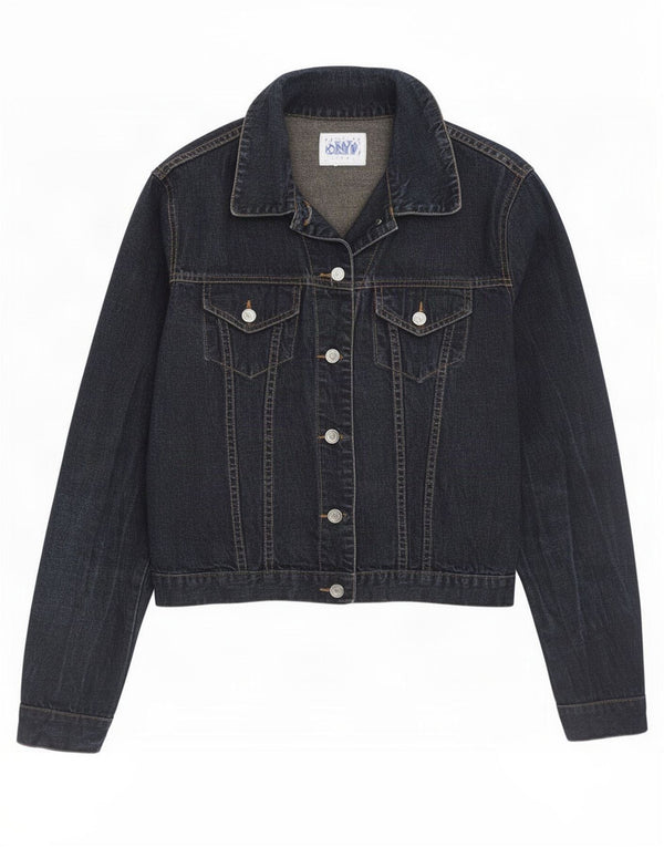 Onyx Γυναικείο Τζιν Μπουφάν UK 10 Small Navy Blue