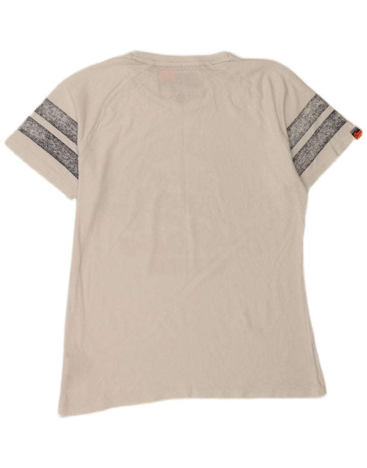 Ανδρικό γραφικό μπλουζάκι Superdry Top μεγάλο λευκό βαμβακερό