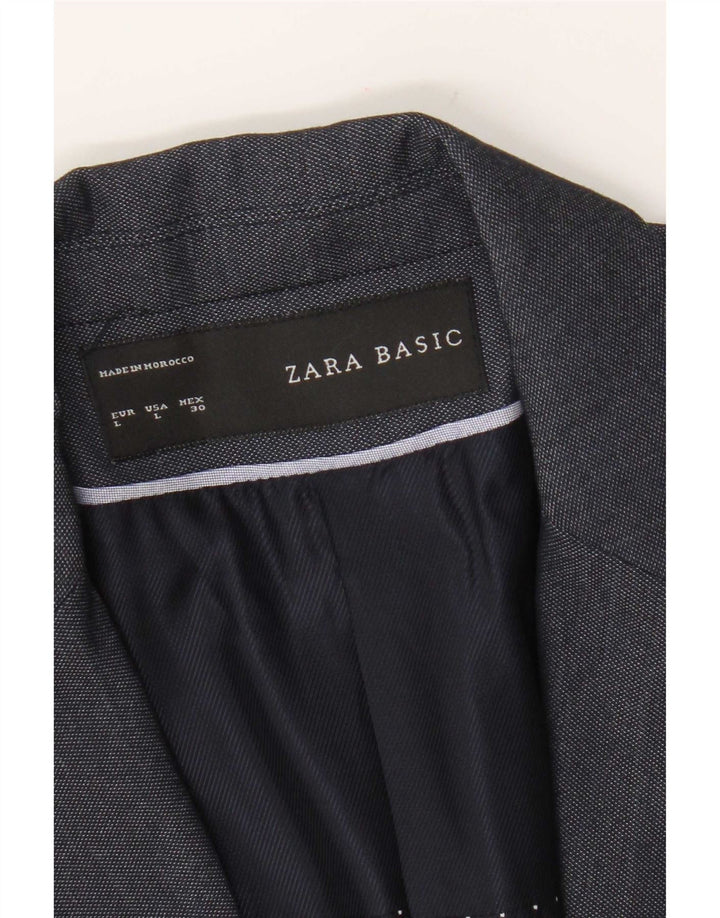 Zara Γυναικείο Μπλέιζερ Μπουφάν UK 14 Large Navy Blue